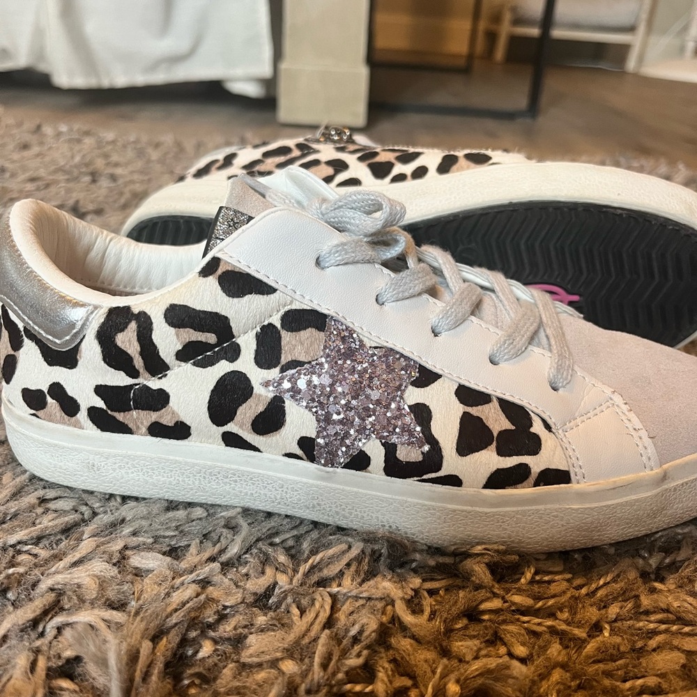 Vintage Havana Leopard Sneakers 7 Glitter Star